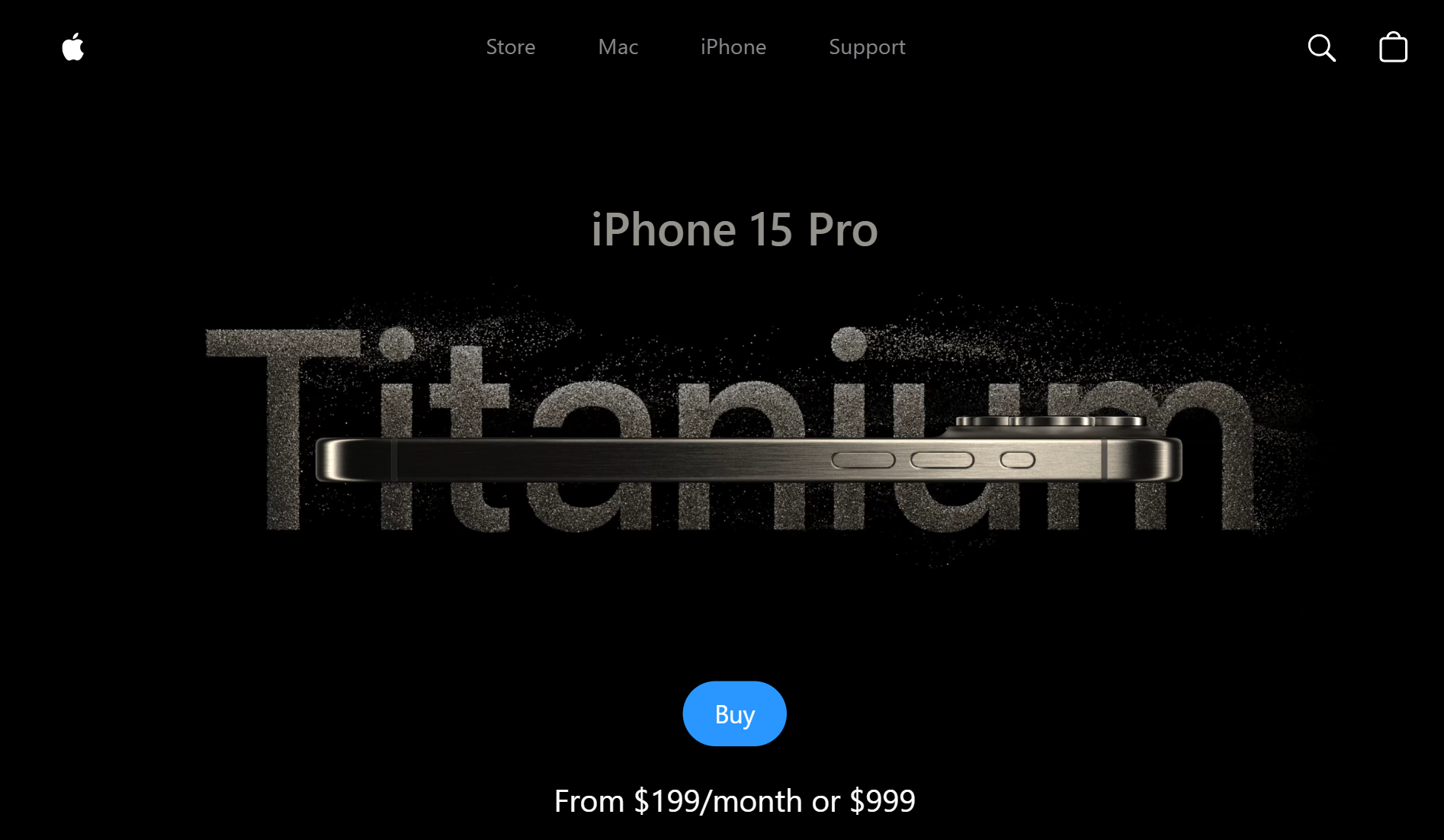 iPhone 15 Pro Web Clone Preview