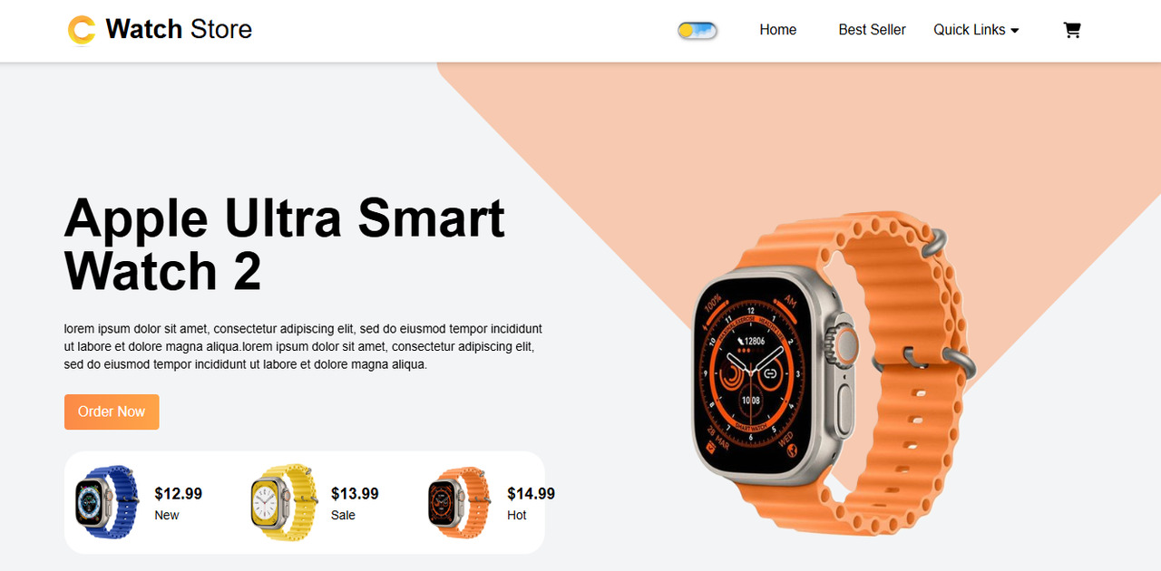 Watch Store Hero Preview